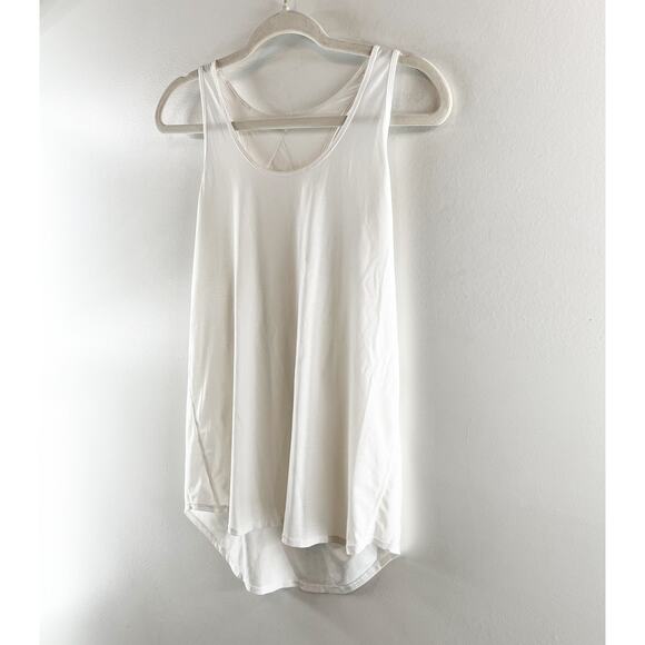 Lululemon Athletica Sleeveless Scoop Neck Racerback Tank Top White - Picture 2 of 5